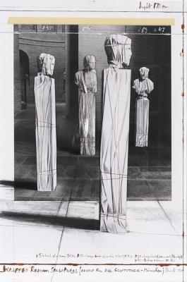 Wrapped Roman Sculptures (Project for Die Glyptothek-Munich)