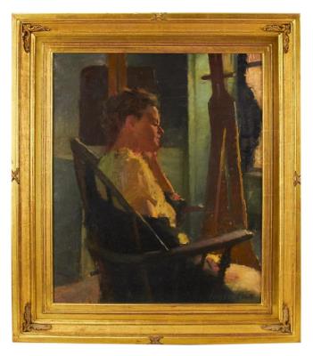 Woman Seated with Easel