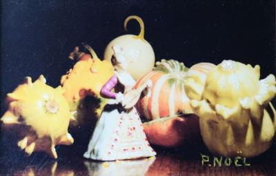 Still Life with Porcelain Figurine and Squash