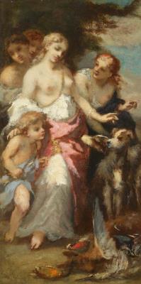 Diana, returning from the hunt