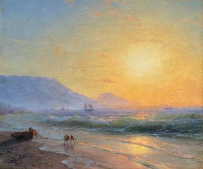 The sea in the evening light