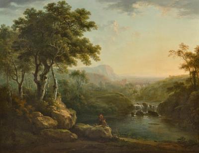 Landscape with anglers