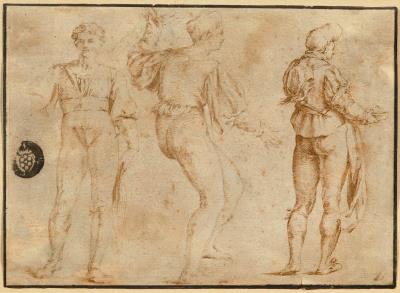 Three men in different poses