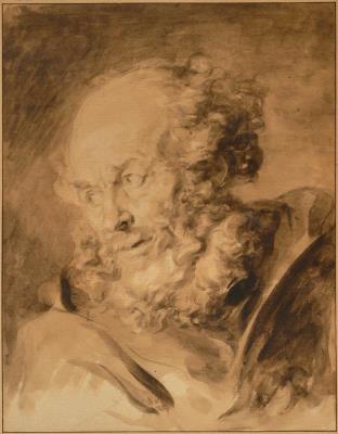 Tête de vieillard chauve. After 1767.