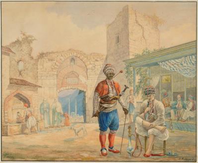 Journey to Bursa. Street scene