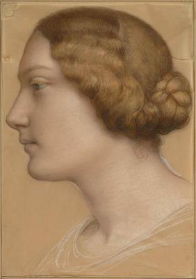 Portrait of a Young Woman in Profile to the Left