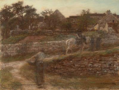 Near the Village in the Evening