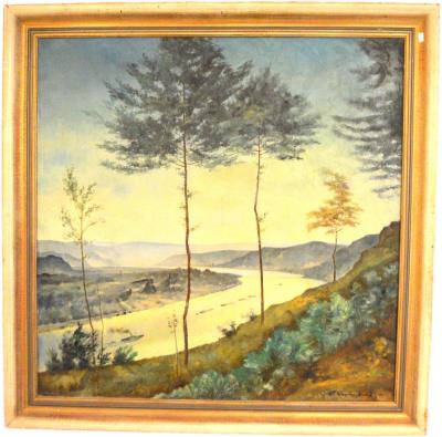 Rhine Course with Pusher Barges by Robert Gerstenkorn - Auction record, sale price, and art valuation. Compare with similar artists and explore comparable artworks.