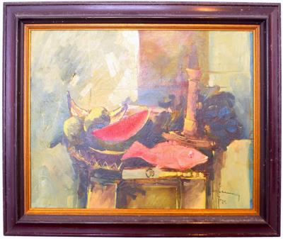 Fruit Still Life with Fish