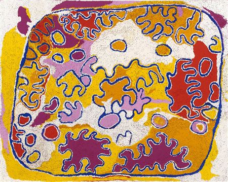 Minyma Kutjara by Kuntjil Cooper - Auction record, sale price, and art valuation. Compare with similar artists and explore comparable artworks.