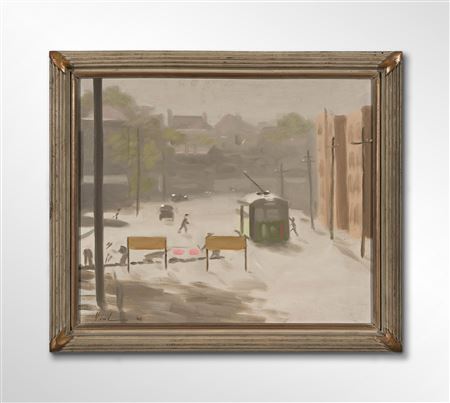 New South Head Road, 1946 by Hayward Veal - Auction record, sale price, and art valuation. Compare with similar artists and explore comparable artworks.
