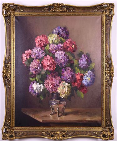 Flowers in a silver vase by Dudley Drew - Auction record, sale price, and art valuation. Compare with similar artists and explore comparable artworks.