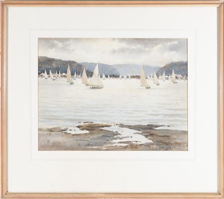 Sail boats in the bay by Geoffrey Keith Townshend - Auction record, sale price, and art valuation. Compare with similar artists and explore comparable artworks.