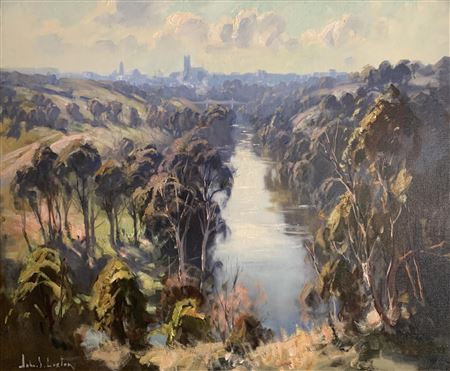 The Yarra from The Boulevard, Kew by John Samuel Loxton - Auction record, sale price, and art valuation. Compare with similar artists and explore comparable artworks.