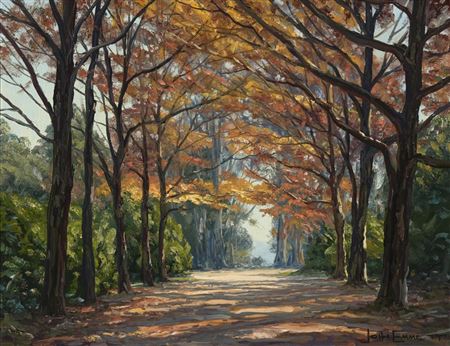 An Autumn Garden Entrance by John Emmett - Auction record, sale price, and art valuation. Compare with similar artists and explore comparable artworks.