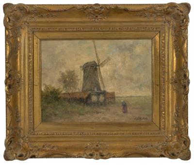 Figure and Windmill by Josef Helmut Schilhabel - Auction record, sale price, and art valuation. Compare with similar artists and explore comparable artworks.