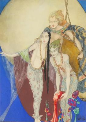PUPPETS OF THE MOON by Elyse Ashe (EA) Lord - Auction record, sale price, and art valuation. Compare with similar artists and explore comparable artworks.