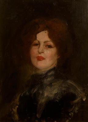 Head and Shoulder Study of a Woman in Black
