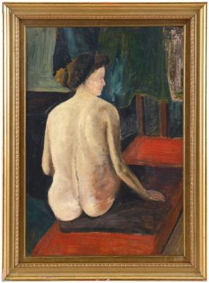Study of a nude oil on panel