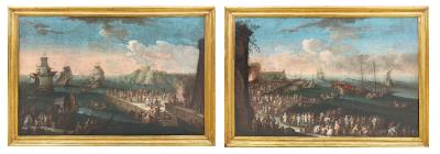 Views of the port of Livorno with landing of ships (2)
