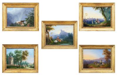 Landscapes with figures and city views (5)