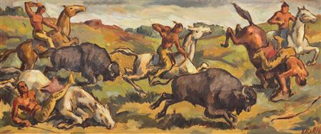 "uffalo Hunt" (Mural Study)