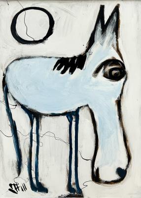 Donkey (Mule) by Jay Hill - Auction record, sale price, and art valuation. Compare with similar artists and explore comparable artworks.