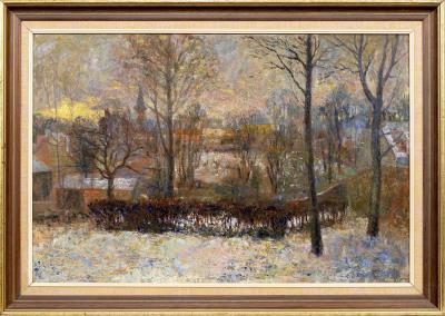 Kilbarchan in Winter by William (Bill) Birnie - Auction record, sale price, and art valuation. Compare with similar artists and explore comparable artworks.