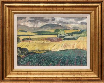 East Lothian Landscape by Ian Alec Johnson Cheyne - Auction record, sale price, and art valuation. Compare with similar artists and explore comparable artworks.