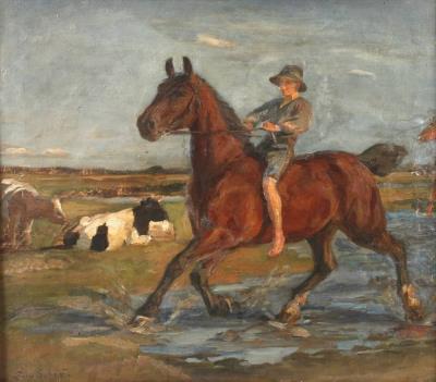 Riding Shepherd Boy by Sven Schou - Auction record, sale price, and art valuation. Compare with similar artists and explore comparable artworks.