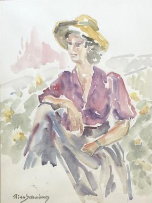 Woman in the landscape by Rika Schwimmer - Auction record, sale price, and art valuation. Compare with similar artists and explore comparable artworks.