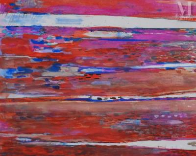 Abstract landscape at sunset