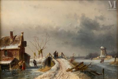 Animated snowy landscape