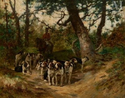 Hunting in the forest of Fontainebleau