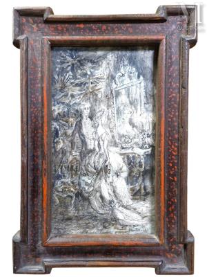 Elegant couple in an interior