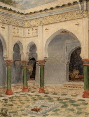 Patio of a Jewish house in Tlemcen, 1934