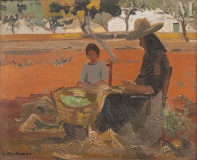 Peasant woman and her child