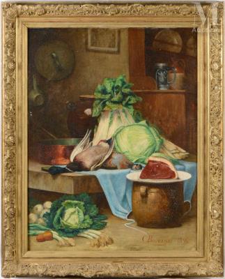Still life at the Entablature with a pot au feu