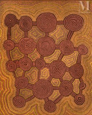 Untitled by George Tjapanangka - Auction record, sale price, and art valuation. Compare with similar artists and explore comparable artworks.