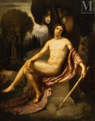 Young ephebe in a classical landscape