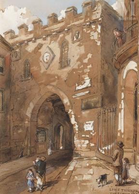 Town gate at Chepstow Wash