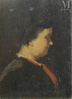 Portrait of a woman in profile