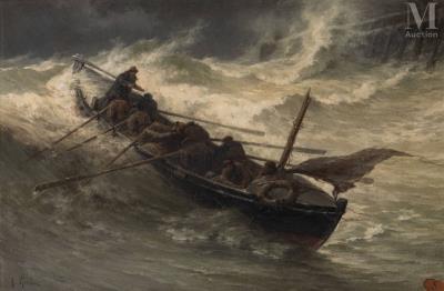 Boat in the storm