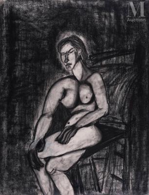 Seated female nude