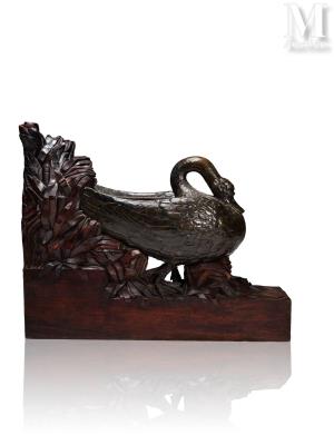 Large bronze planter