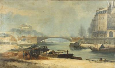 Paris Quay under the Snow