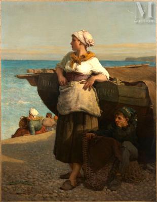 Young Fisherwoman Contemplating the Horizon