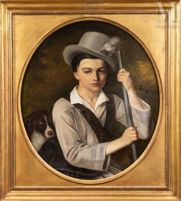 Portrait of a Boy and His Dog