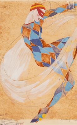 Costume design for a harlequin