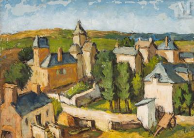 View of a French village